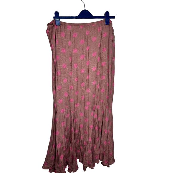 April Cornell Vintage long skirt XL purple pattern Cottagecore - Picture 4 of 6